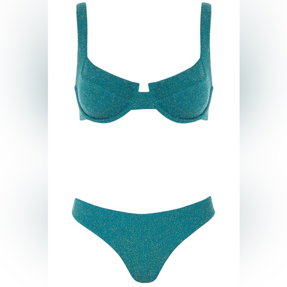 Sparkling Teal Bikini Bottoms - Picture 2 of 6